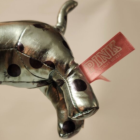 VICTORIA'S SECRET PINK Dog Metallic Plush Toy 8" - Picture 6 of 6